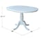 International Concepts Round 36 in Rd Top Pedestal Table, 12 in Leaf, 28.9 inH, Dining Height, White, 36 W, 48 L, Wood K08-36RXT - alternate 5